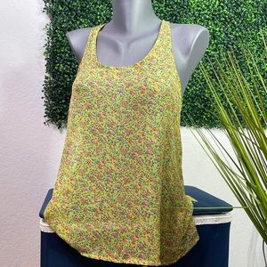 Bongo Yellow Floral Tank Top